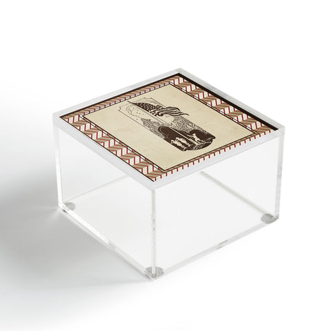 DENY Designs Flag Raisers Striped Square Acrylic Box