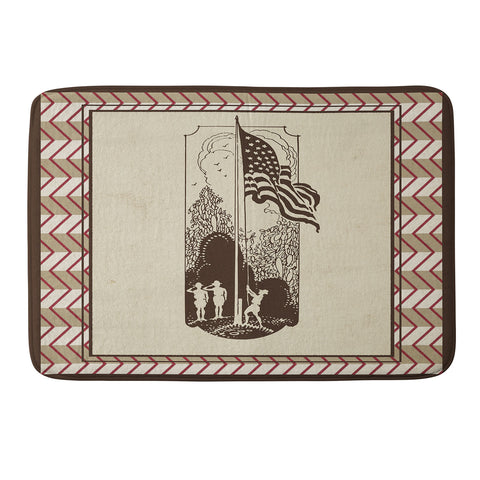 DENY Designs Flag Raisers Striped Square Memory Foam Bath Mat