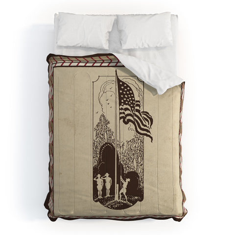 DENY Designs Flag Raisers Striped Square Comforter