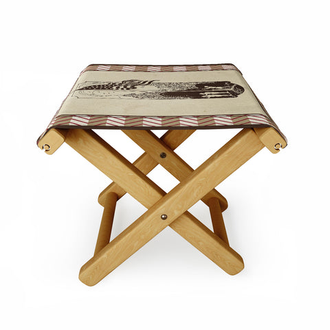 DENY Designs Flag Raisers Striped Square Folding Stool