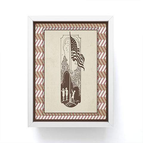 DENY Designs Flag Raisers Striped Square Framed Mini Art Print
