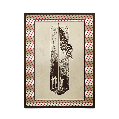 DENY Designs Flag Raisers Striped Square Poster