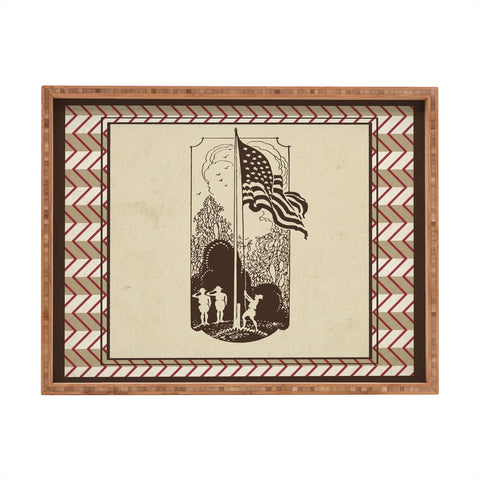 DENY Designs Flag Raisers Striped Square Rectangular Tray