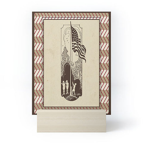DENY Designs Flag Raisers Striped Square Mini Art Print