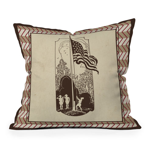 DENY Designs Flag Raisers Striped Square Throw Pillow