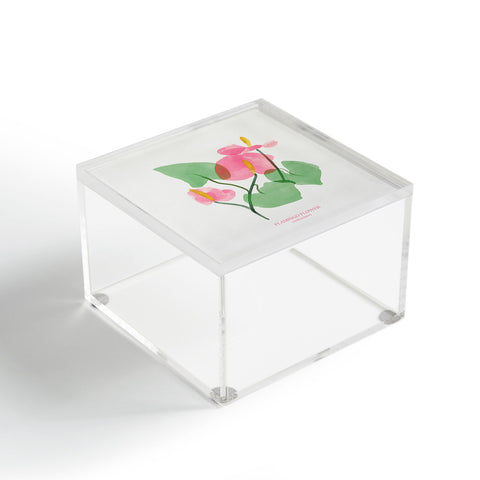 DENY Designs flamingo flower Acrylic Box