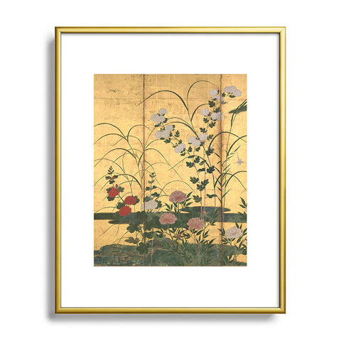 DENY Designs Flowers and Grasses Metal Framed Art Print