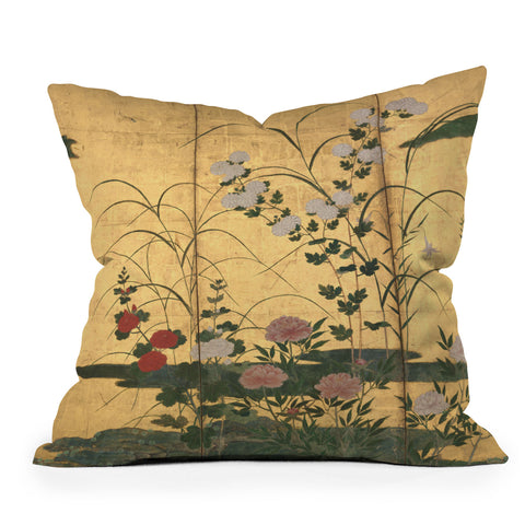 DENY Designs Flowers and Grasses Outdoor Throw Pillow