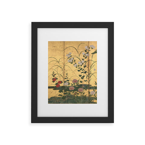 DENY Designs Flowers and Grasses Framed Art Print