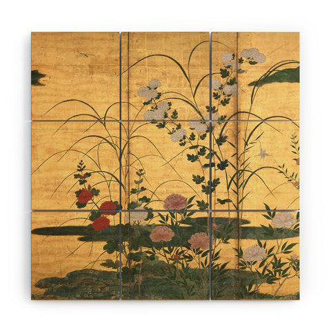 DENY Designs Flowers and Grasses Wood Wall Mural