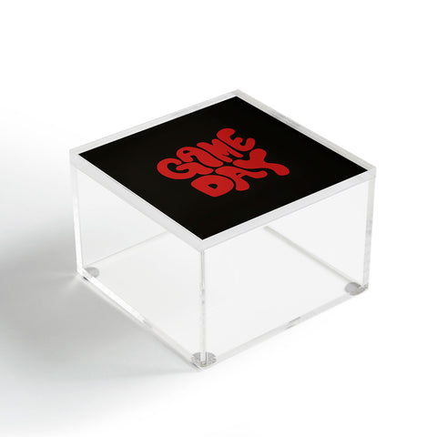 DENY Designs Gameday Black and Red 1 Acrylic Box