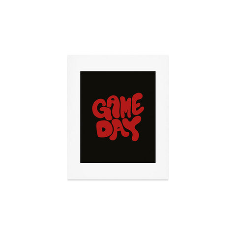 DENY Designs Gameday Black and Red 1 Art Print