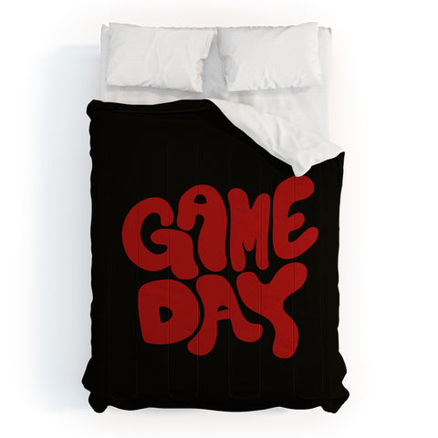 DENY Designs Gameday Black and Red 1 Comforter