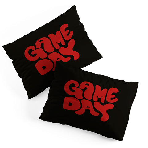 DENY Designs Gameday Black and Red 1 Pillow Shams