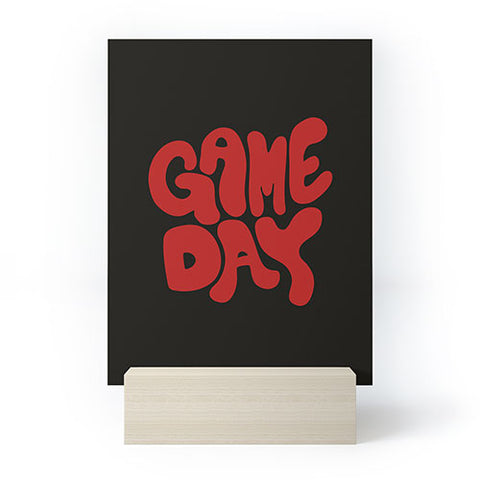 DENY Designs Gameday Black and Red 1 Mini Art Print