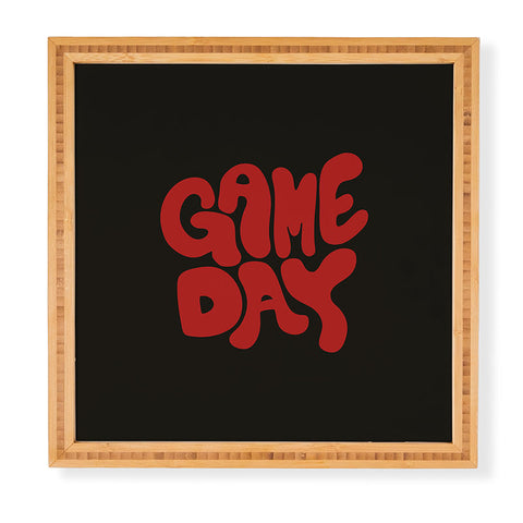 DENY Designs Gameday Black and Red 1 Framed Wall Art