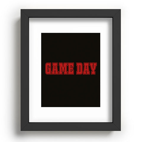 DENY Designs Gameday Black and Red 2 Recessed Framing Rectangle