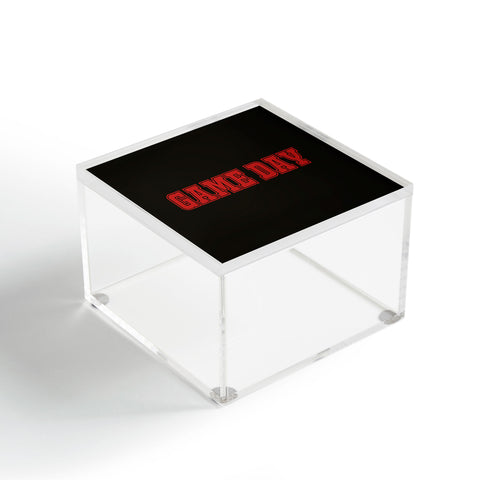 DENY Designs Gameday Black and Red 2 Acrylic Box