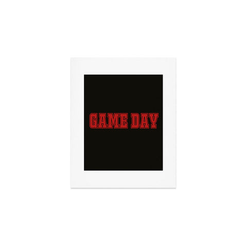 DENY Designs Gameday Black and Red 2 Art Print