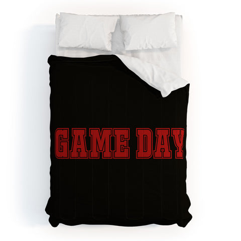 DENY Designs Gameday Black and Red 2 Comforter