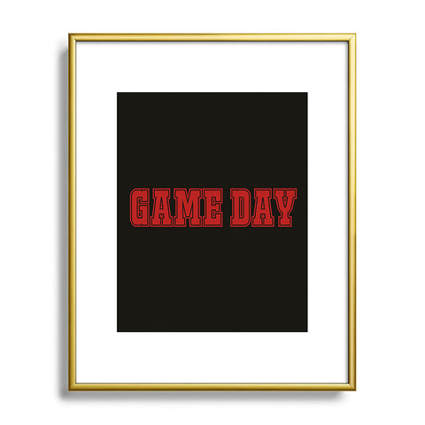 DENY Designs Gameday Black and Red 2 Metal Framed Art Print