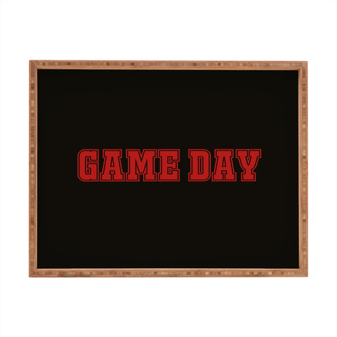 DENY Designs Gameday Black and Red 2 Rectangular Tray