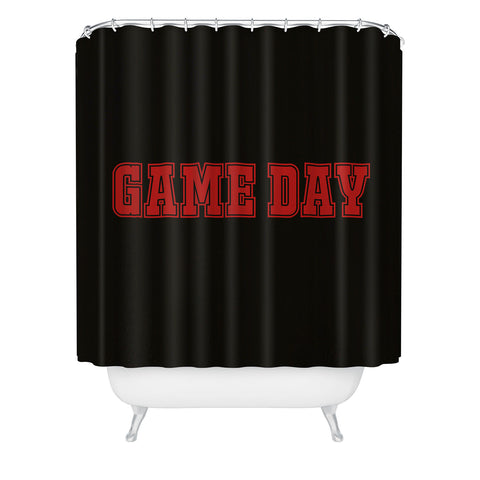 DENY Designs Gameday Black and Red 2 Shower Curtain