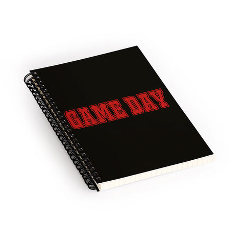 DENY Designs Gameday Black and Red 2 Spiral Notebook