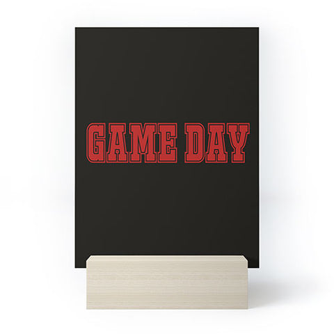 DENY Designs Gameday Black and Red 2 Mini Art Print
