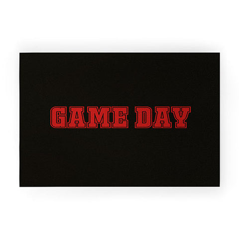 DENY Designs Gameday Black and Red 2 Welcome Mat