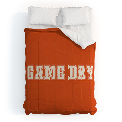 DENY Designs Gameday Orange and White 2 Comforter