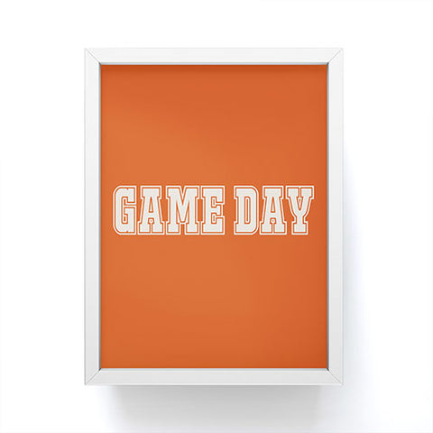 DENY Designs Gameday Orange and White 2 Framed Mini Art Print