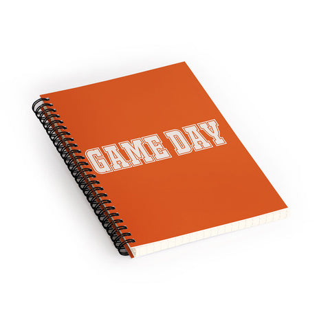 DENY Designs Gameday Orange and White 2 Spiral Notebook