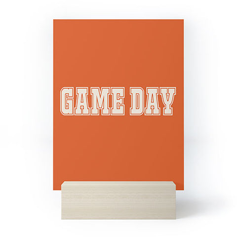 DENY Designs Gameday Orange and White 2 Mini Art Print