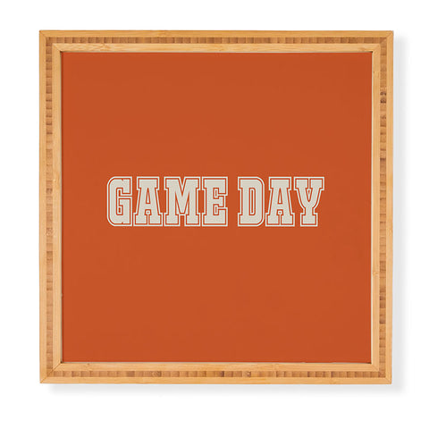 DENY Designs Gameday Orange and White 2 Framed Wall Art