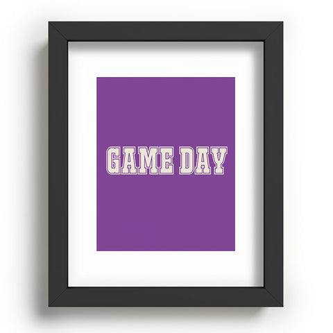 DENY Designs Gameday Purple and White 2 Recessed Framing Rectangle