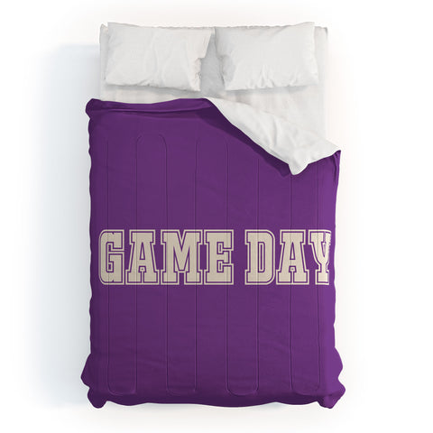 DENY Designs Gameday Purple and White 2 Comforter