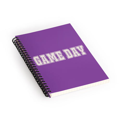 DENY Designs Gameday Purple and White 2 Spiral Notebook