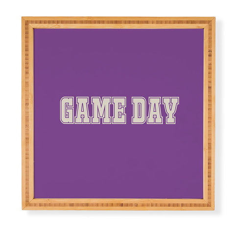DENY Designs Gameday Purple and White 2 Framed Wall Art