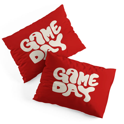 DENY Designs Gameday Red and White 1 Pillow Shams
