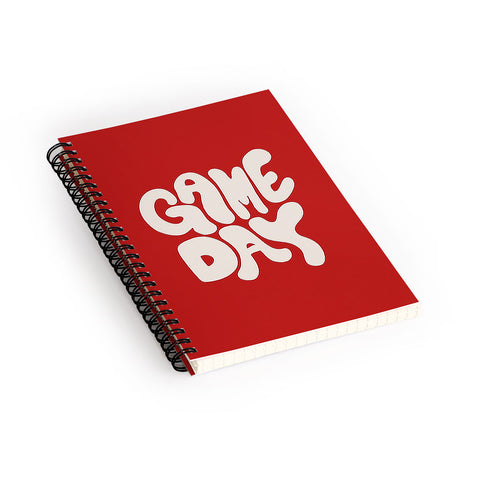 DENY Designs Gameday Red and White 1 Spiral Notebook