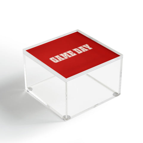 DENY Designs Gameday Red and White 2 Acrylic Box