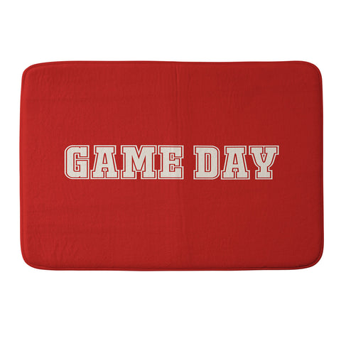 DENY Designs Gameday Red and White 2 Memory Foam Bath Mat