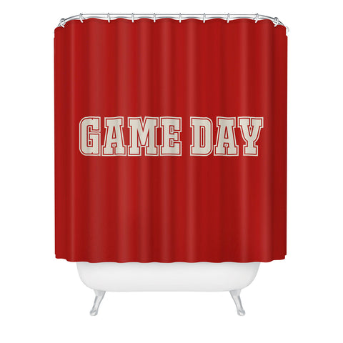 DENY Designs Gameday Red and White 2 Shower Curtain
