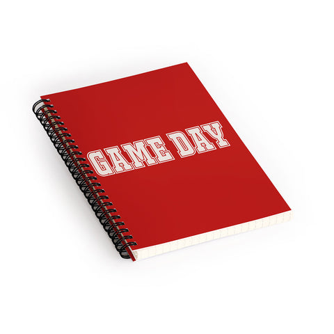 DENY Designs Gameday Red and White 2 Spiral Notebook
