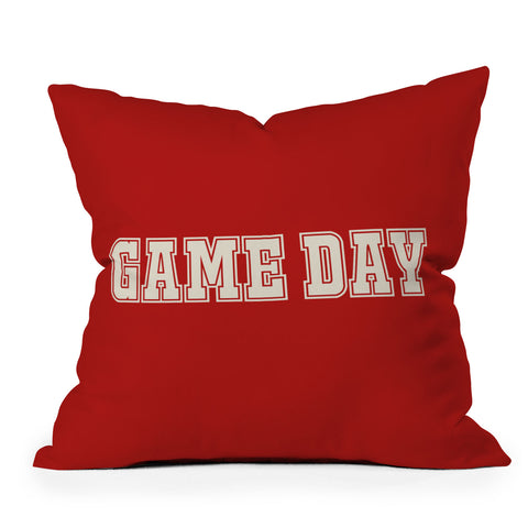 DENY Designs Gameday Red and White 2 Throw Pillow
