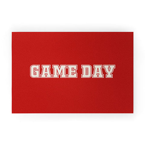 DENY Designs Gameday Red and White 2 Welcome Mat
