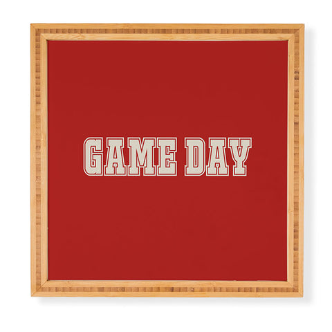 DENY Designs Gameday Red and White 2 Framed Wall Art