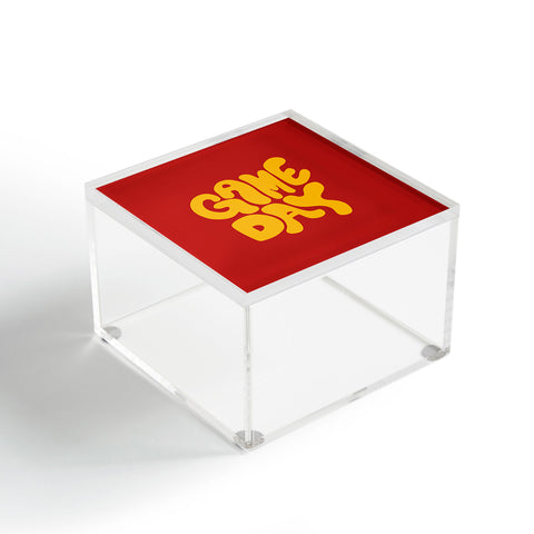 DENY Designs Gameday Red and Yellow 1 Acrylic Box