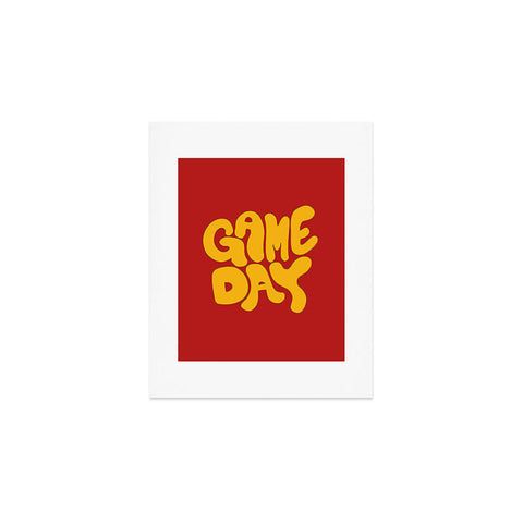 DENY Designs Gameday Red and Yellow 1 Art Print